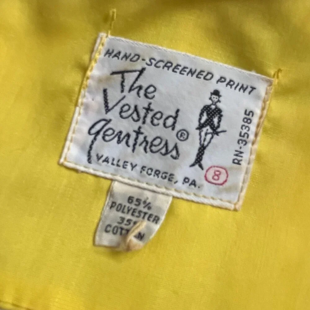 Vintage RARE Vested Gentress 1960s Tiger Print A-line dress - Picture 7 of 7